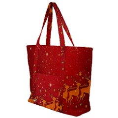 Santa Zip Up Canvas Bag by nateshop