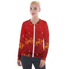 Santa Velvet Zip Up Jacket by nateshop