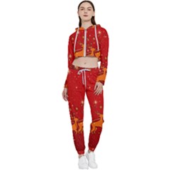 Santa Cropped Zip Up Lounge Set by nateshop