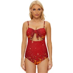 Santa Knot Front One-piece Swimsuit by nateshop