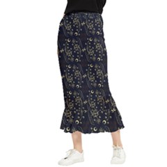 Seamless-pattern Maxi Fishtail Chiffon Skirt by nateshop