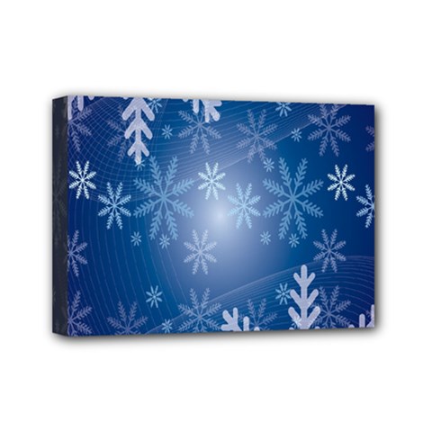 Snowflakes Mini Canvas 7  X 5  (stretched) by nateshop