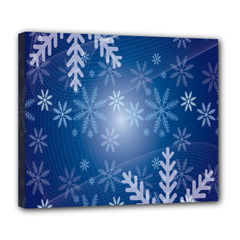 Snowflakes Deluxe Canvas 24  X 20  (stretched) by nateshop