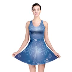 Snowflakes Reversible Skater Dress by nateshop