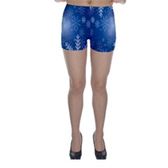 Snowflakes Skinny Shorts by nateshop