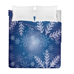 Snowflakes Duvet Cover Double Side (full/ Double Size) by nateshop