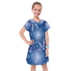 Snowflakes Kids  Drop Waist Dress by nateshop