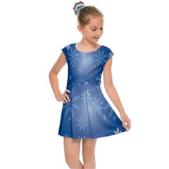 Snowflakes Kids  Cap Sleeve Dress by nateshop