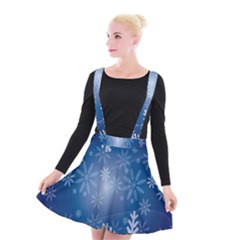 Snowflakes Suspender Skater Skirt by nateshop