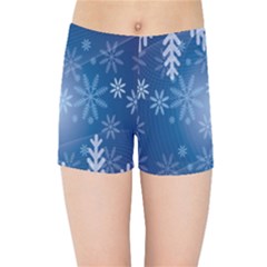 Snowflakes Kids  Sports Shorts by nateshop