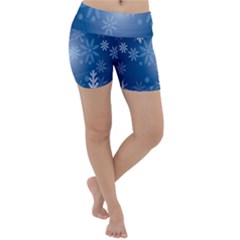 Snowflakes Lightweight Velour Yoga Shorts by nateshop