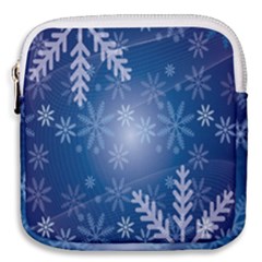 Snowflakes Mini Square Pouch by nateshop