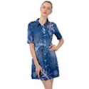 Snowflakes Belted Shirt Dress View1