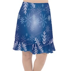 Snowflakes Fishtail Chiffon Skirt by nateshop