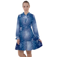 Snowflakes All Frills Chiffon Dress by nateshop