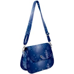 Snowflakes Saddle Handbag by nateshop