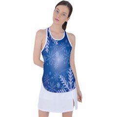 Snowflakes Racer Back Mesh Tank Top by nateshop