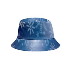 Snowflakes Inside Out Bucket Hat (kids) by nateshop