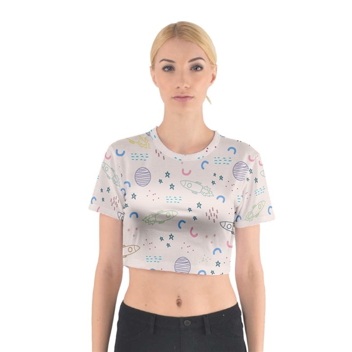 Space Cotton Crop Top