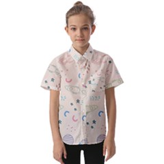 Space Kids  Short Sleeve Shirt