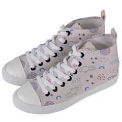 Space Women s Mid-top Canvas Sneakers by nateshop