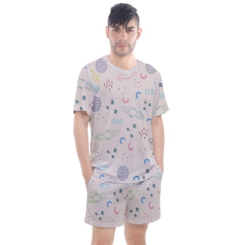 Space Men s Mesh Tee And Shorts Set by nateshop