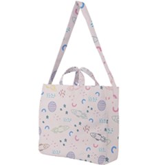 Space Square Shoulder Tote Bag by nateshop