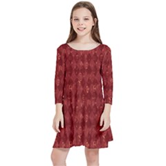 Square Kids  Quarter Sleeve Skater Dress by nateshop