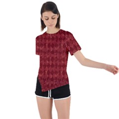 Square Asymmetrical Short Sleeve Sports Tee by nateshop