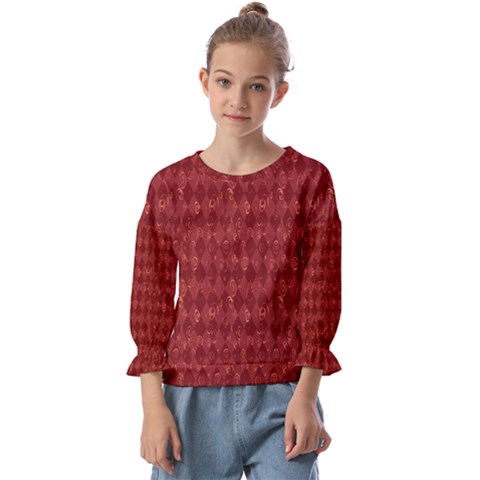 Square Kids  Cuff Sleeve Top by nateshop