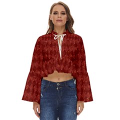 Square Boho Long Bell Sleeve Top by nateshop