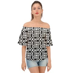 Ellipse Off Shoulder Short Sleeve Top by nateshop