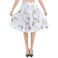 Star Flared Midi Skirt by nateshop