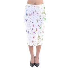 Star Velvet Midi Pencil Skirt by nateshop