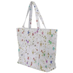 Star Zip Up Canvas Bag by nateshop