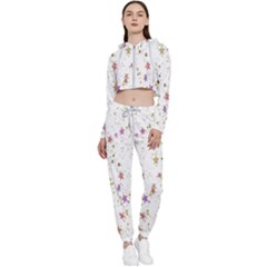 Star Cropped Zip Up Lounge Set by nateshop