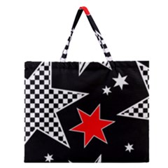 Stars Zipper Large Tote Bag by nateshop