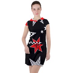 Stars Drawstring Hooded Dress by nateshop