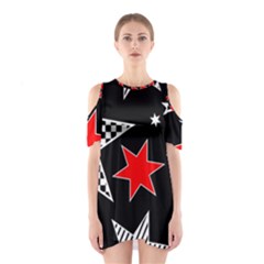 Stars Shoulder Cutout One Piece Dress by nateshop