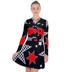 Stars Long Sleeve Panel Dress by nateshop