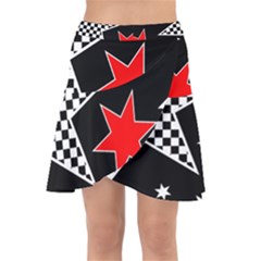 Stars Wrap Front Skirt by nateshop