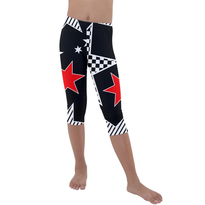 Stars Kids  Lightweight Velour Capri Leggings 