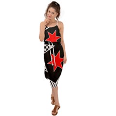 Stars Waist Tie Cover Up Chiffon Dress by nateshop