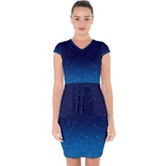 Stars-1 Capsleeve Drawstring Dress  by nateshop