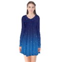 Stars-1 Long Sleeve V-neck Flare Dress View1