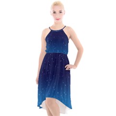 Stars-1 High-low Halter Chiffon Dress  by nateshop