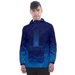 Stars-1 Men s Front Pocket Pullover Windbreaker