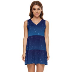 Stars-1 Tiered Sleeveless Mini Dress by nateshop