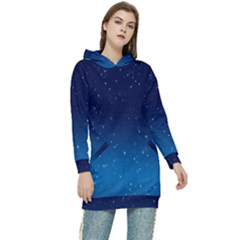 Stars-1 Women s Long Oversized Pullover Hoodie by nateshop