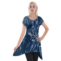 Stars-2 Short Sleeve Side Drop Tunic by nateshop